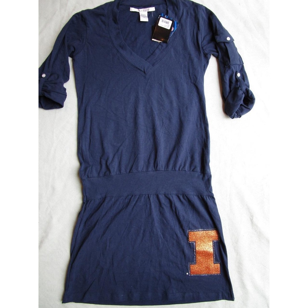 Chicka-D Women's Size M Illinois Fighting Illini Drop Waist Dress NEW